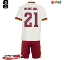 Hiszpania Mikel Oyarzabal #21 Koszulka Wyjazdowa dzieci MŚ 2026 Krótki Rękaw (+ krótkie spodenki)